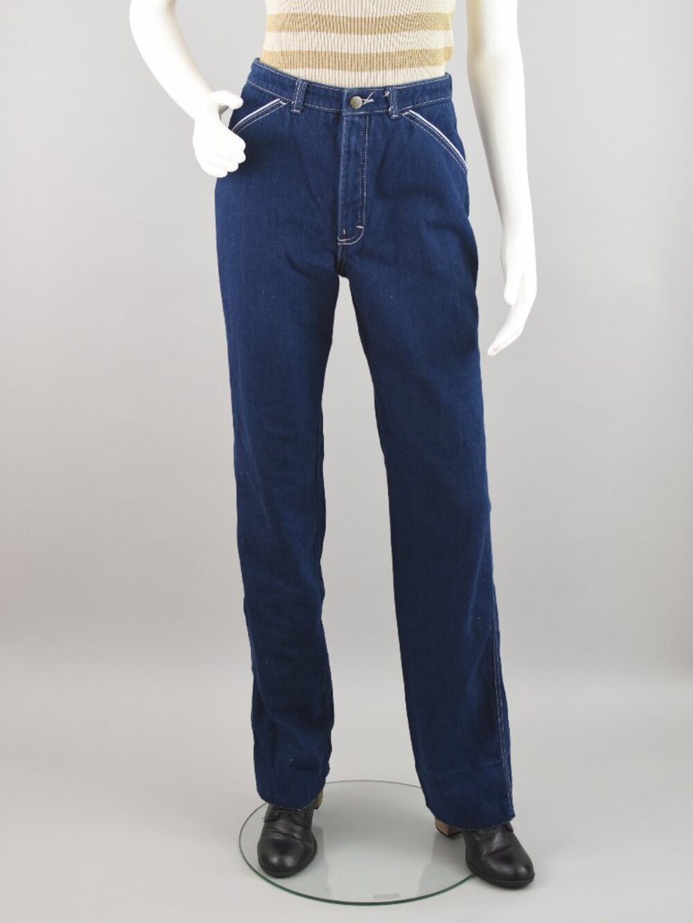Vintage 70s Bill Blass Jeans, Mid Rise Slim Straight Fit, Women's 26" Waist